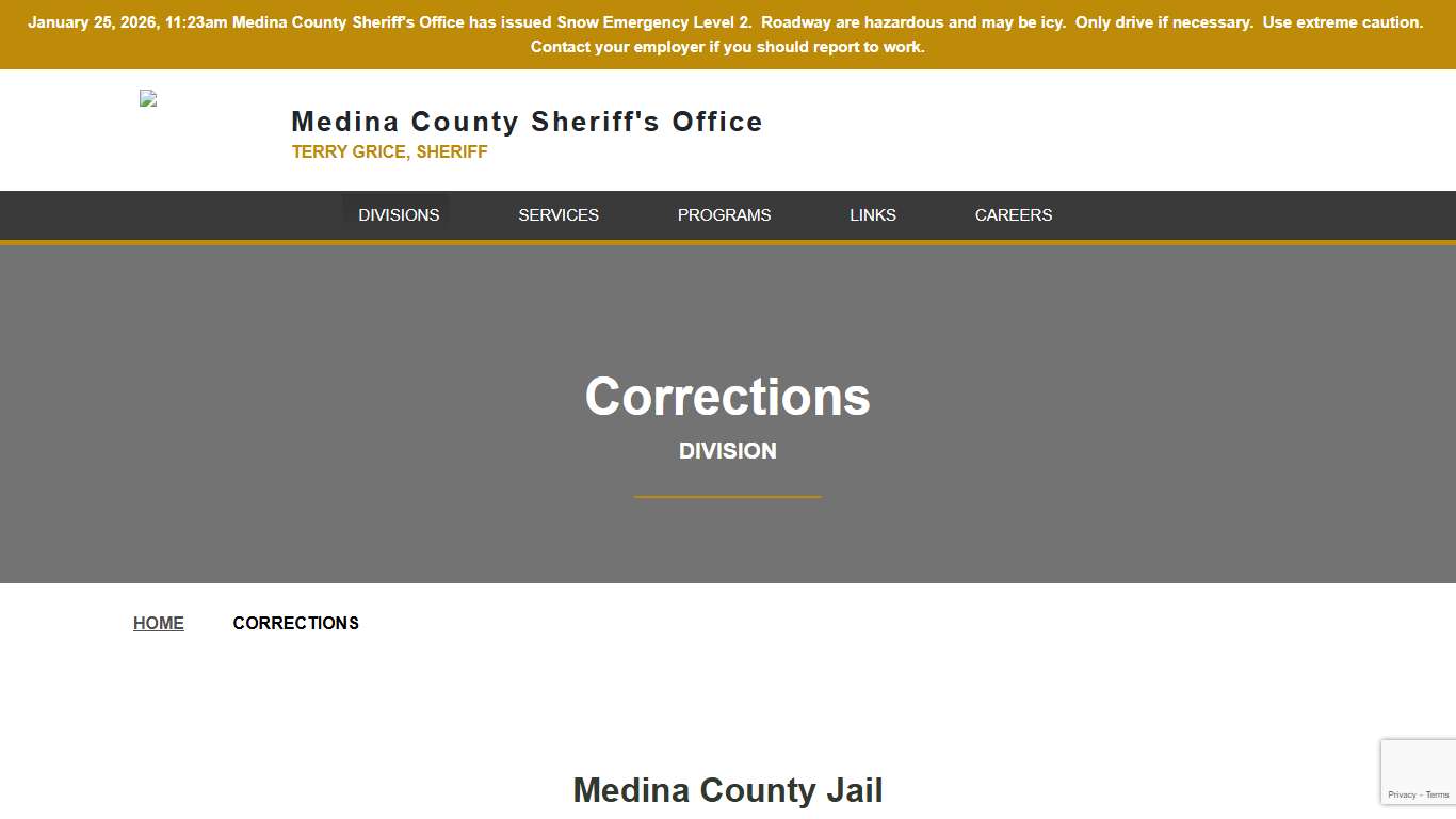 Corrections Medina County Sheriff's Office